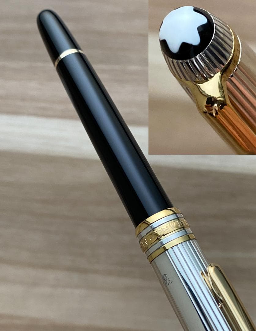 美品モンブラン ルグラン ソリテール ドゥエ シルバー 925 ローラーボール