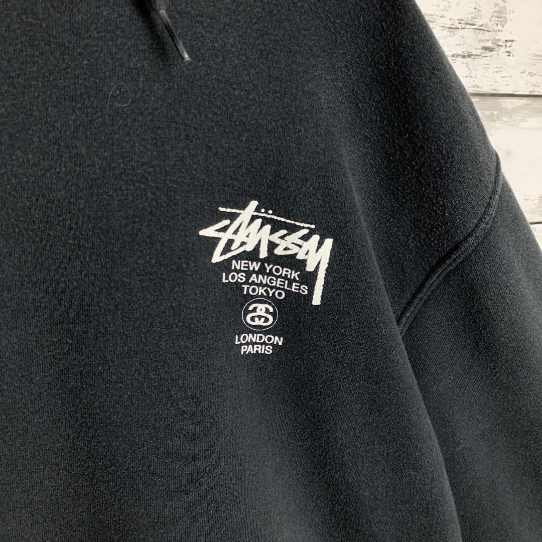 【即完モデル‼︎】【USA製】STUSSY◇ワールドツアー パーカー C806