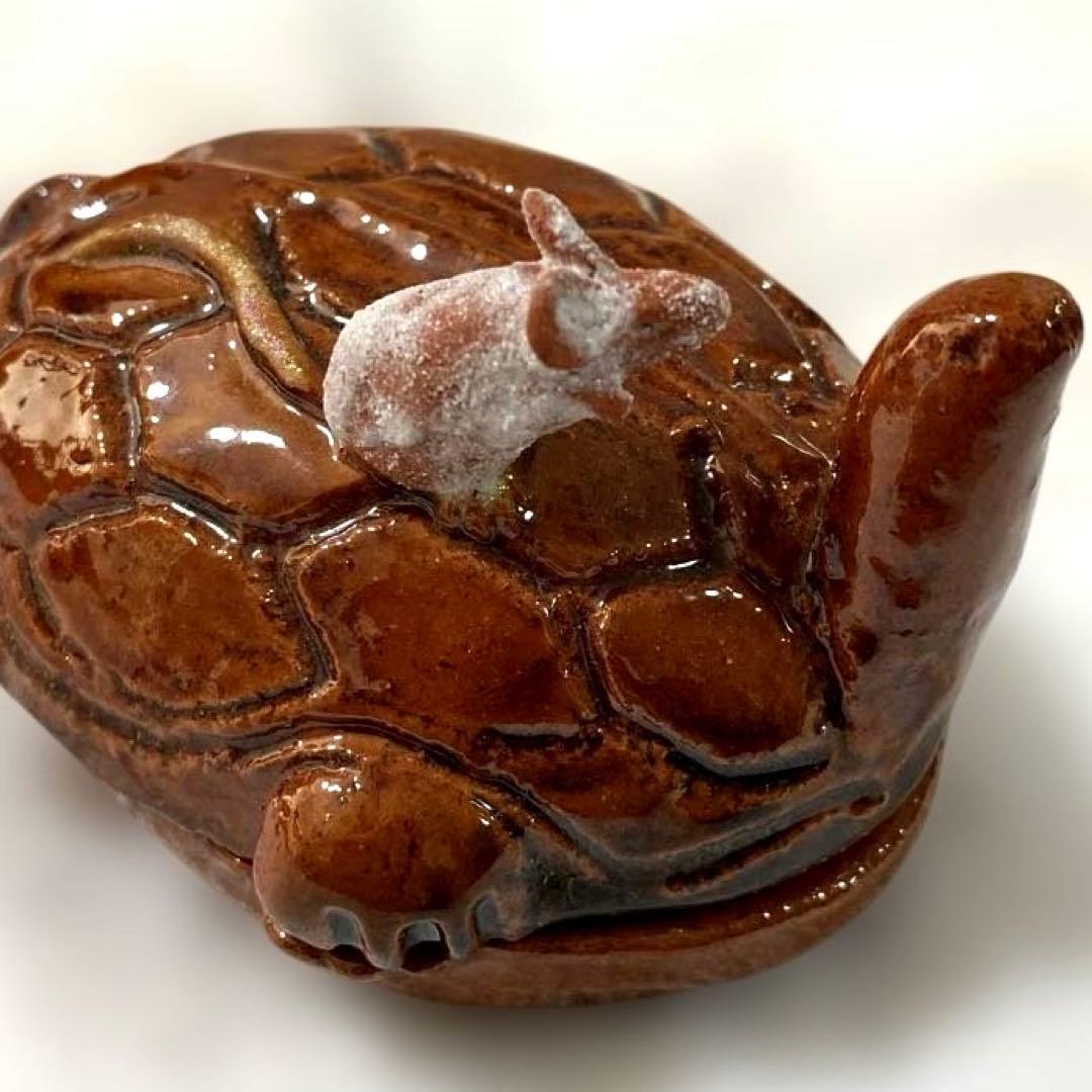 J-46 香合　在銘　茶道具　仏具　陶器　インテリア　雑貨　美術品　工芸品