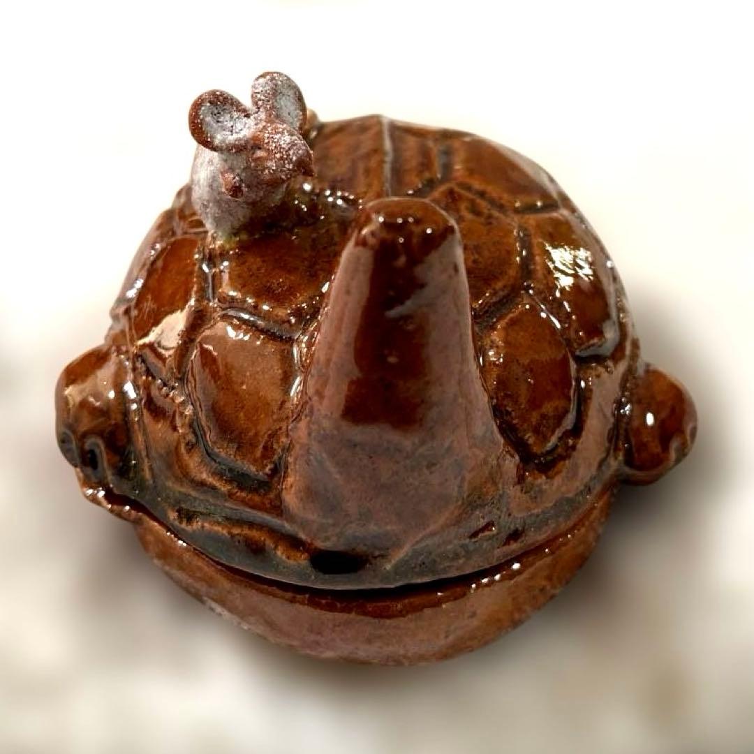 J-46 香合　在銘　茶道具　仏具　陶器　インテリア　雑貨　美術品　工芸品