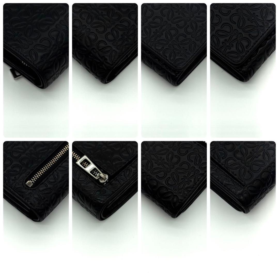 ロエベ 折財布 アナグラム リピート ミディアム ウォレット 黒 2034