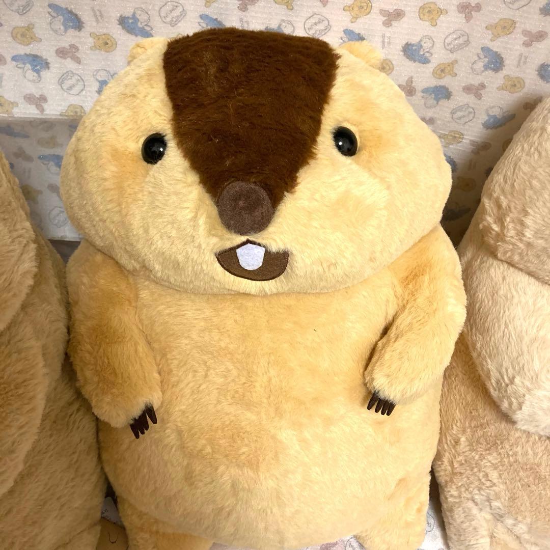 マーモットのもっとっと ウルトラBIGぬいぐるみ　BIG ぬいぐるみ　タグ付き