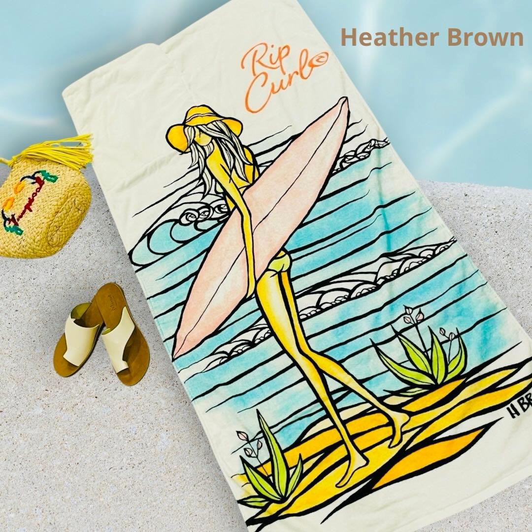 ヘザーブラウン Rip Curl バスタオル ビーチタオル リュックになる
