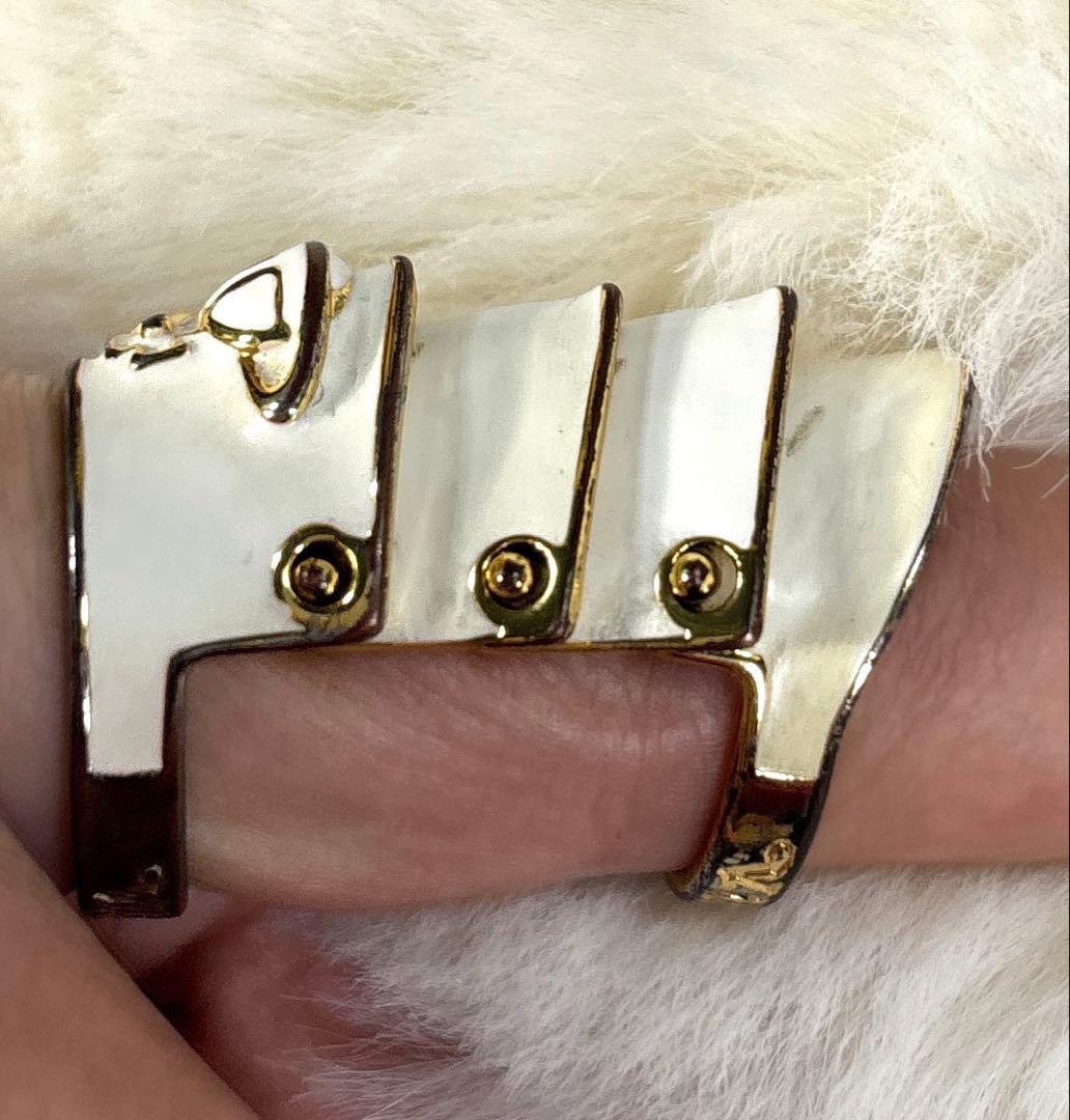 d*4様 希少✨ヴィヴィアン　アーマーリング　リング　ホワイト　ゴールド　レトロ