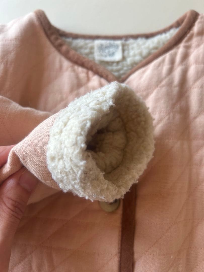 apolina リバーシブルボアジャケット 2-3y