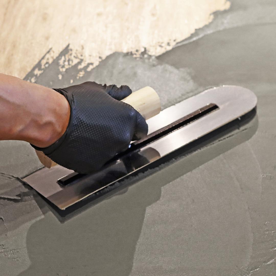 オーダー専用｜円形｜ラウンドテーブル｜ダークグレー｜薄塗りモルタル