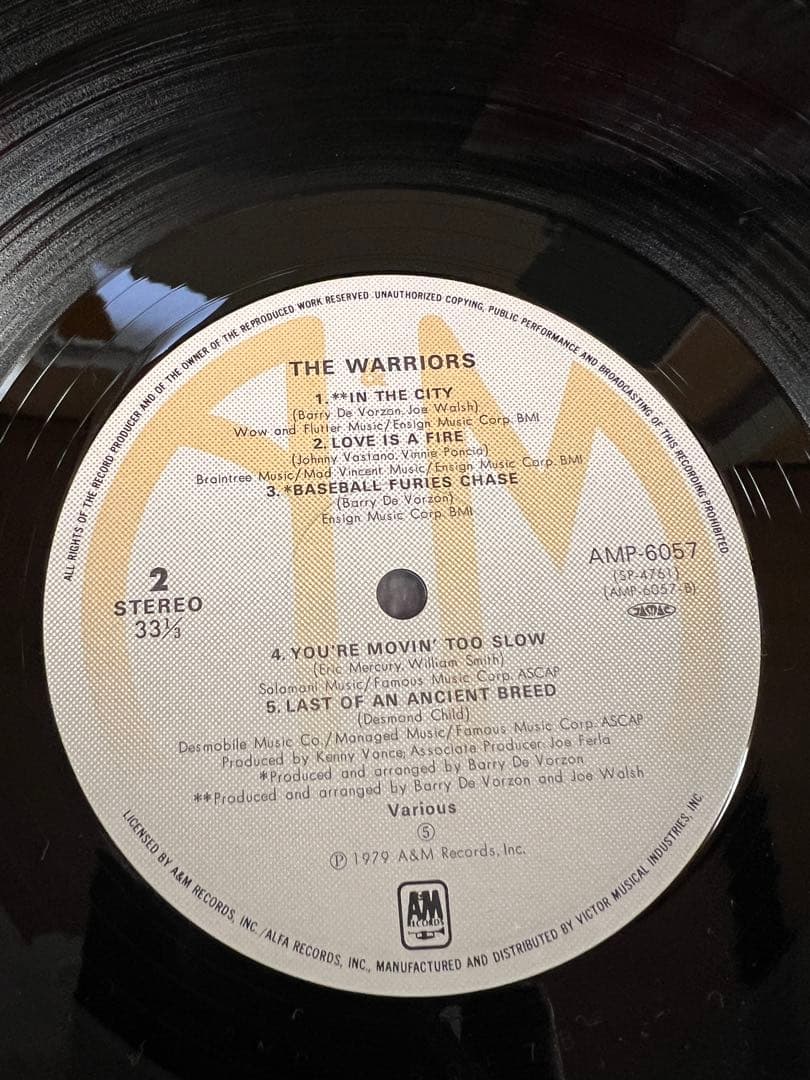 帯 美盤 The Warriors ウォリアーズ サントラ LP 1979