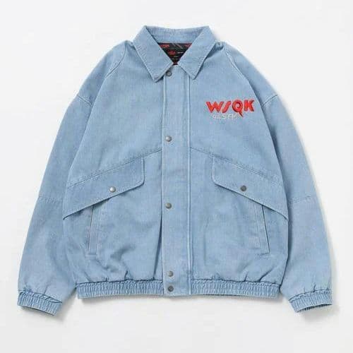 М STRANGER THINGS コラボデニムブルゾン ライトブルー - メルカリ