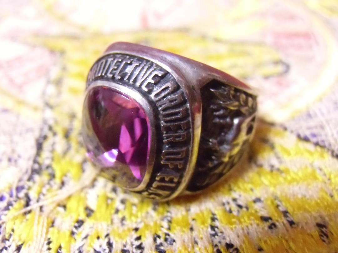 ★アメリカ＊結社＊Ｂ・Ｐ・Ｏ・Ｅパッチ＆９２５銀製リング＊２２号（実物）