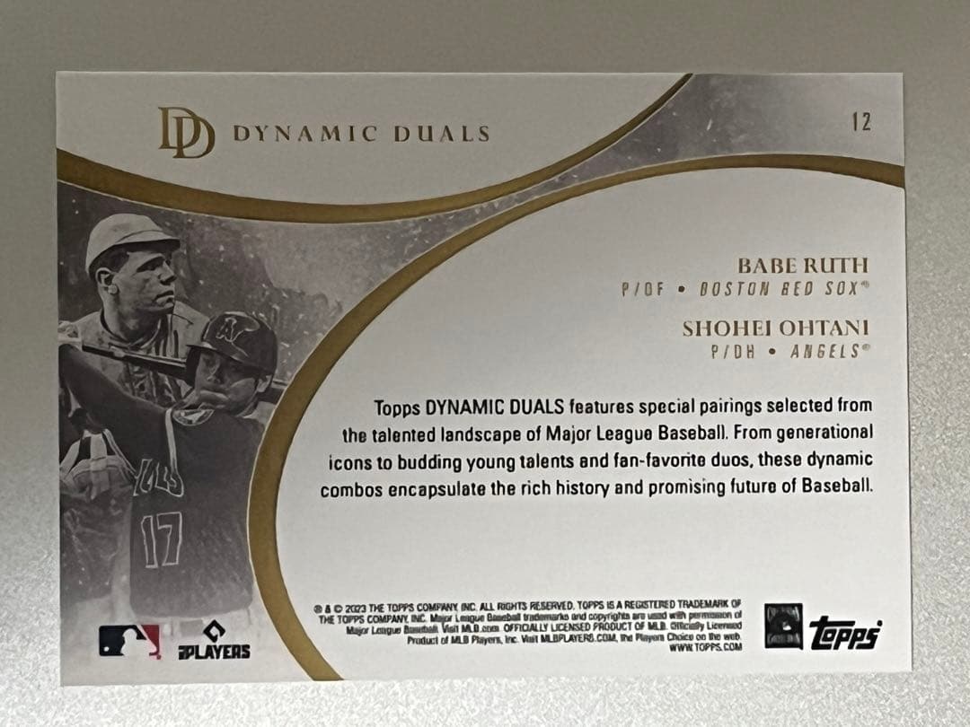2023 Topps Dynamic Duals 大谷翔平 ベーブ・ルース
