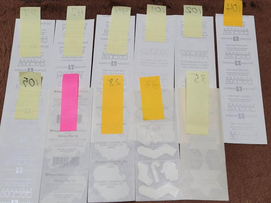 【か】アメリカのシール１シート４８０円サンディライオン好きな方も