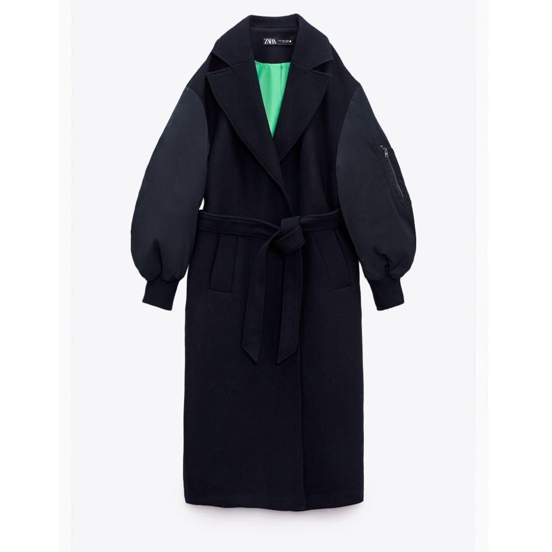 新品未使用】即完売 ZARA マッチングボンバーコート MA-1 ネイビー