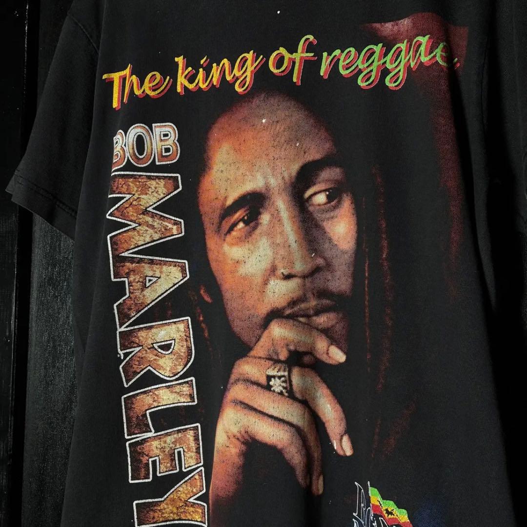 00s BOB MARLEY BLACK ボブマーリーTシャツ レゲエ 黒