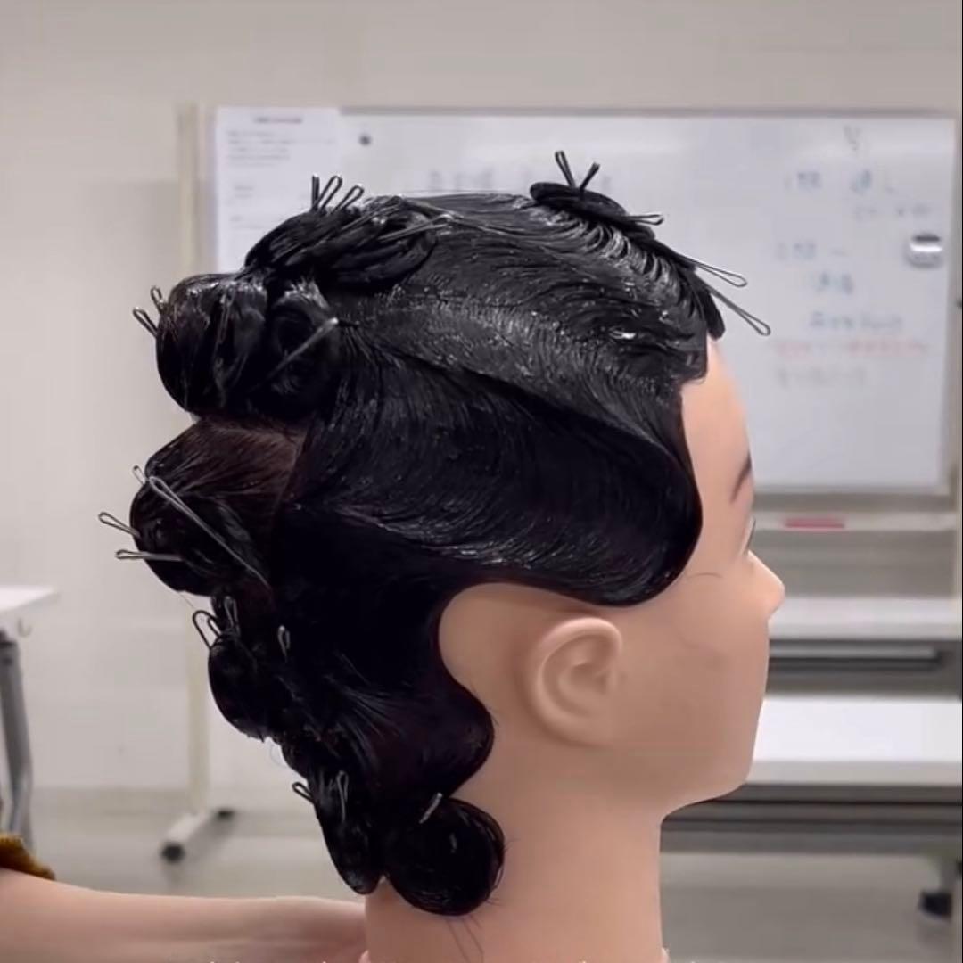 美容師国家試験 オールウェーブ ワインディング カット 白衣 セット