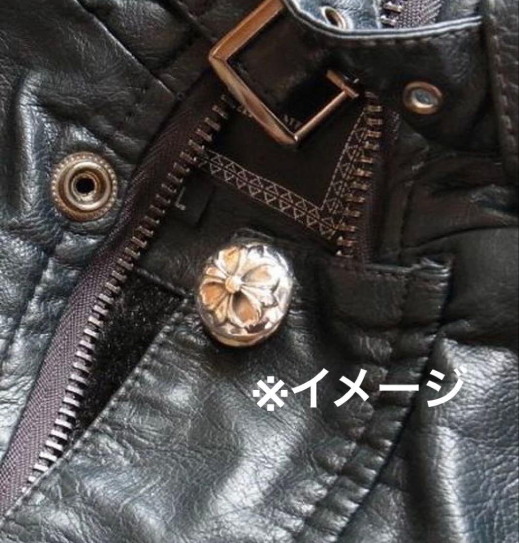 ミドルトラッカーウォレット　シルバー925クロスボール　国産シボ革