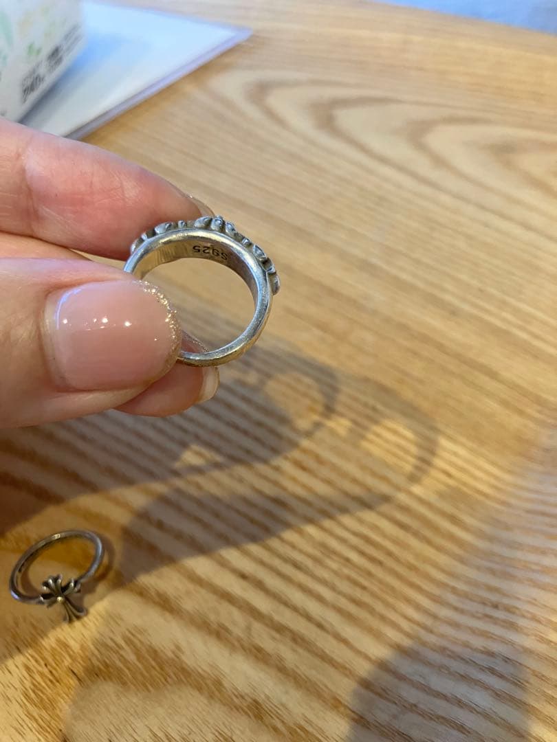 クロムハーツ　リング　セット　シルバー バブルガムリング　CHクロス　9号