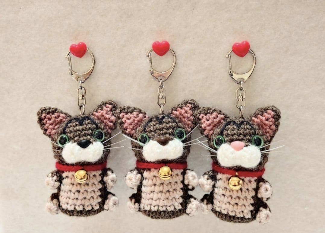 キジトラネコ キーホルダーなし9点 あり9点