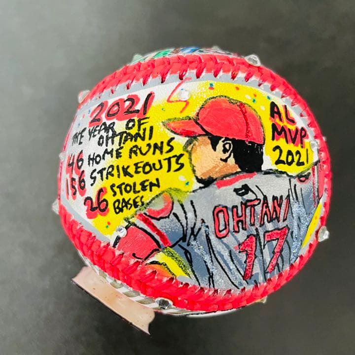 大谷翔平直筆サインボール×チャールズ・ファジーノ - メルカリ