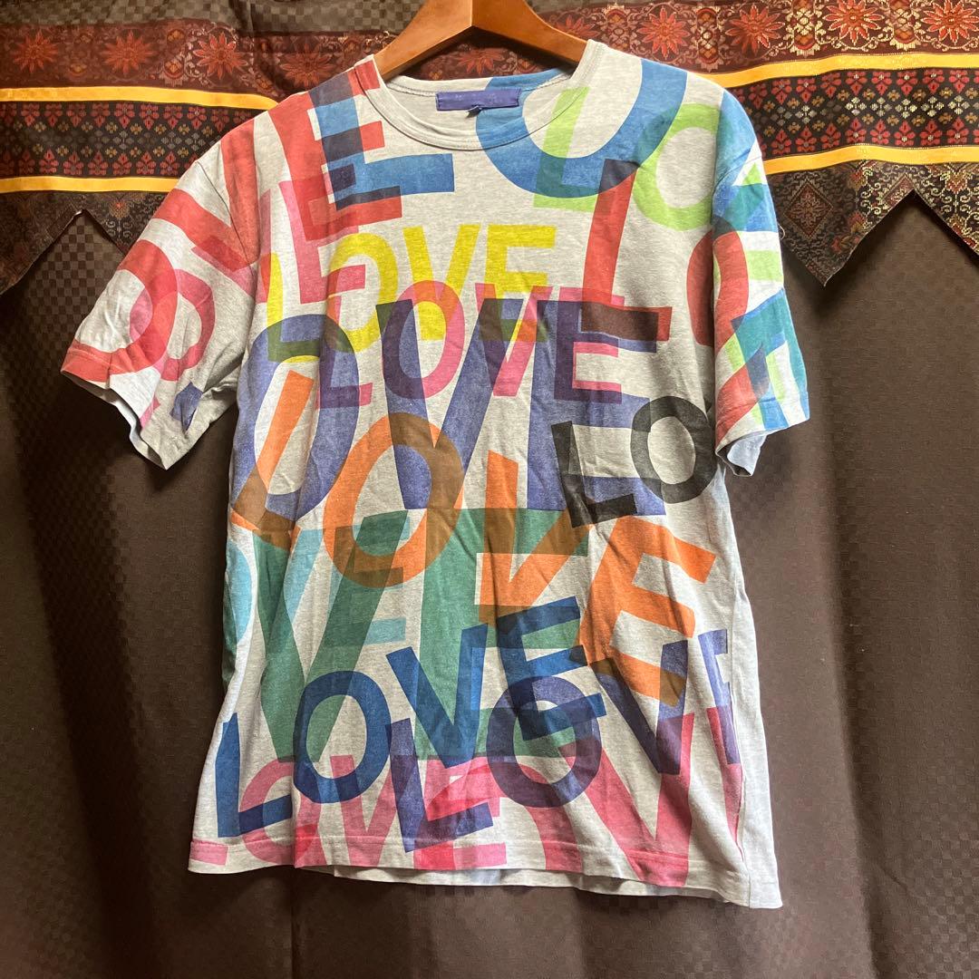 ジュンヤワタナベマン 初期2002ss アーカイブ LOVEプリント半袖Tシャツ