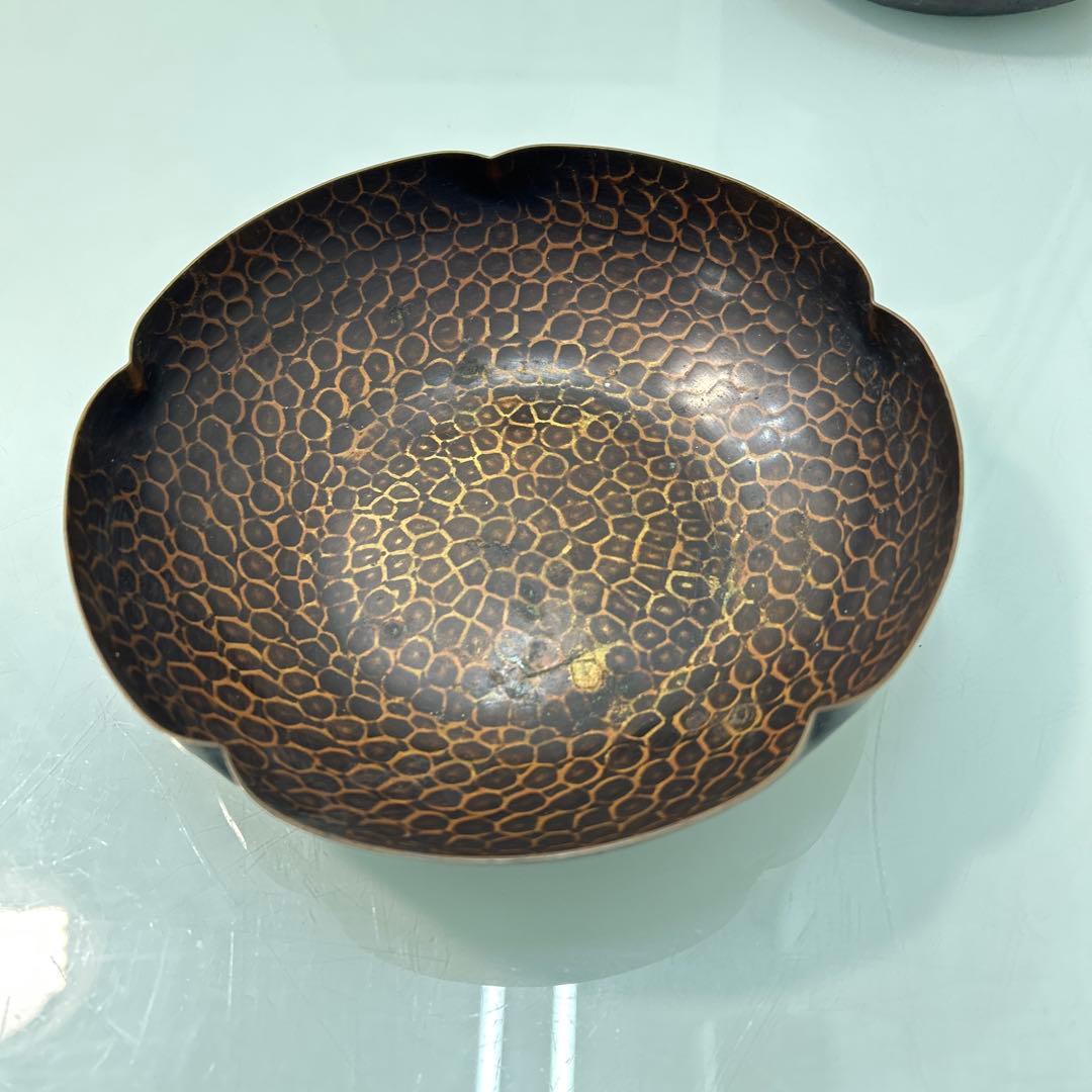 ☆茶道具 九谷焼煎茶器 鉄瓶 錫茶壷 茶盆 銅蟲菓子器☆