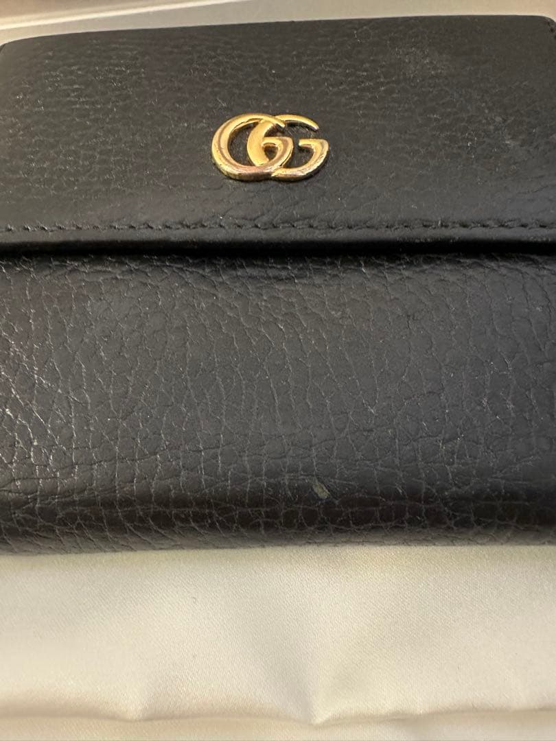 GUCCI マーモント 二つ折り財布 ブラック