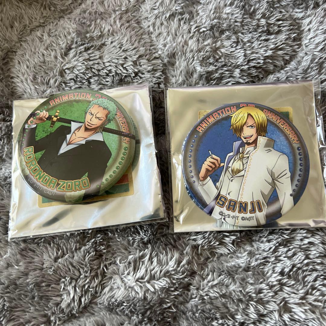東京ワンピースタワー限定 20周年缶バッジ ゾロ＆サンジ