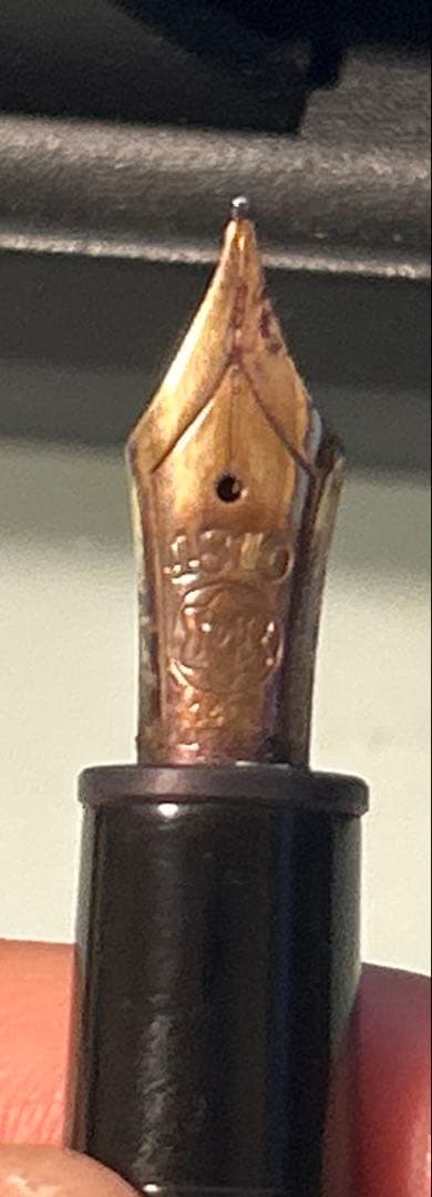 モンブラン 万年筆 黒 金ペン先