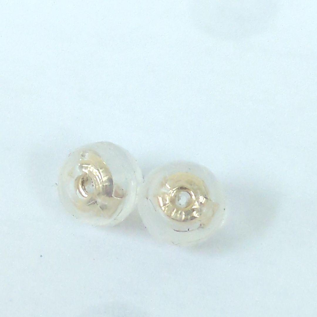 ヨンドシー 4℃ K10 ピアス ライトグリーン クリスタルラインストーン