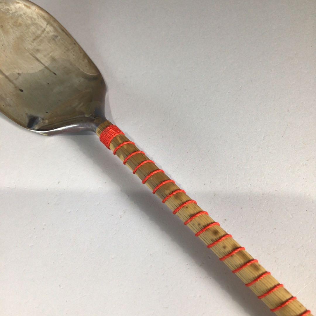 Ｐ９１　灰匙　『金工師　木村清五郎造』『南鐐灰匙』　共箱　茶道具　炭道具