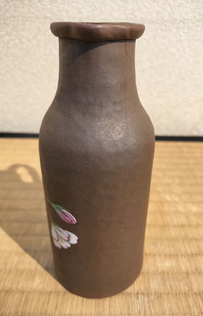 お値下げしました、2個組 萬古焼 桜 徳利