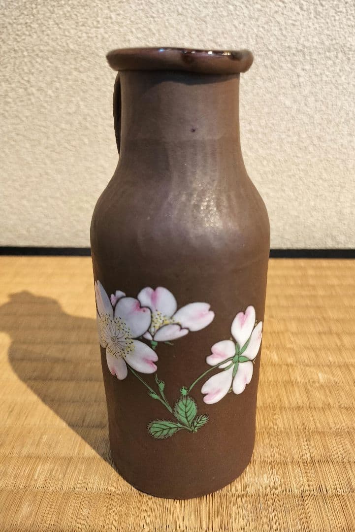 お値下げしました、2個組 萬古焼 桜 徳利