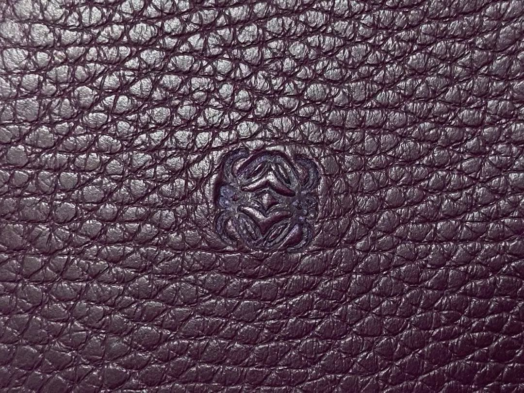 未使用 ロエベ アナグラム アマソナ クッキー ケース 小銭入れ レザー紫