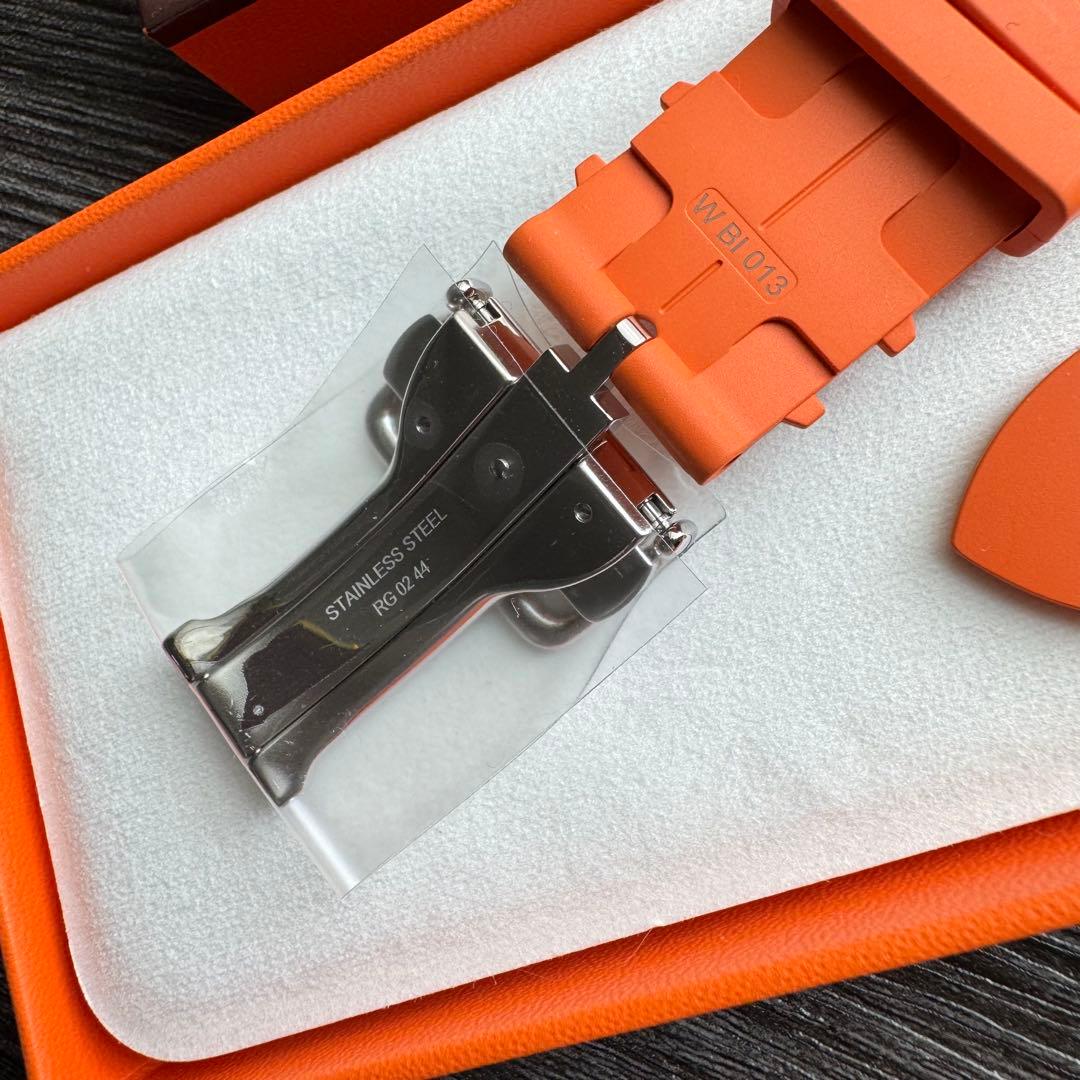 2848 ほぼ未使用　Apple Watch エルメス　オレンジ　キリム　ラバー