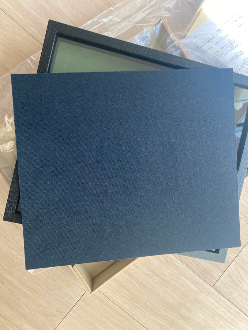 油彩額縁 F3号 同志舎 細角箱15 黒 2個セット 油絵額縁