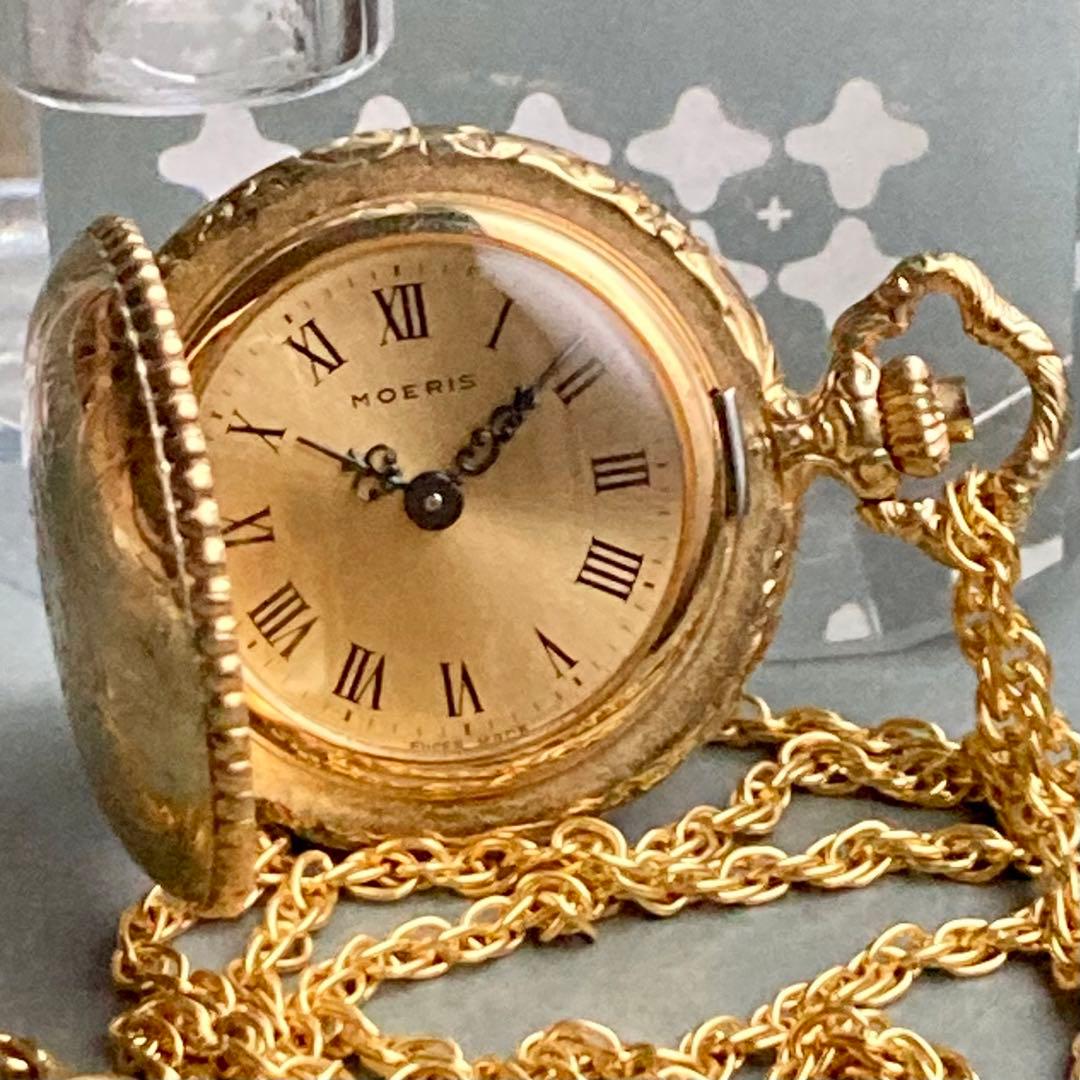 動作品】モーリス MOERIS アンティーク 懐中時計 手巻き ハ