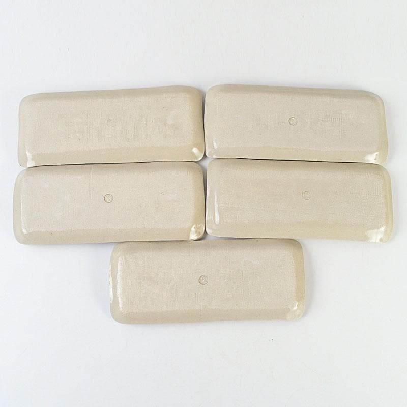 和食器 茶懐石 瀬戸焼 葵窯 灰釉長皿 五客 共布共