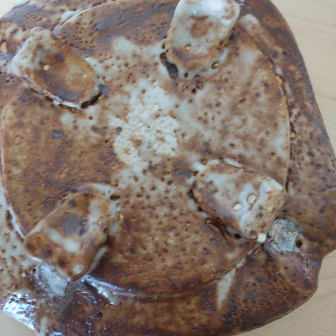 江川勝子  柿志野  足付き角皿