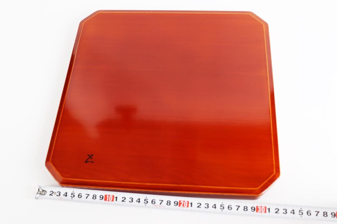 飛騨春慶塗 四方膳 懐石膳 隅切四方膳 五枚　茶道具