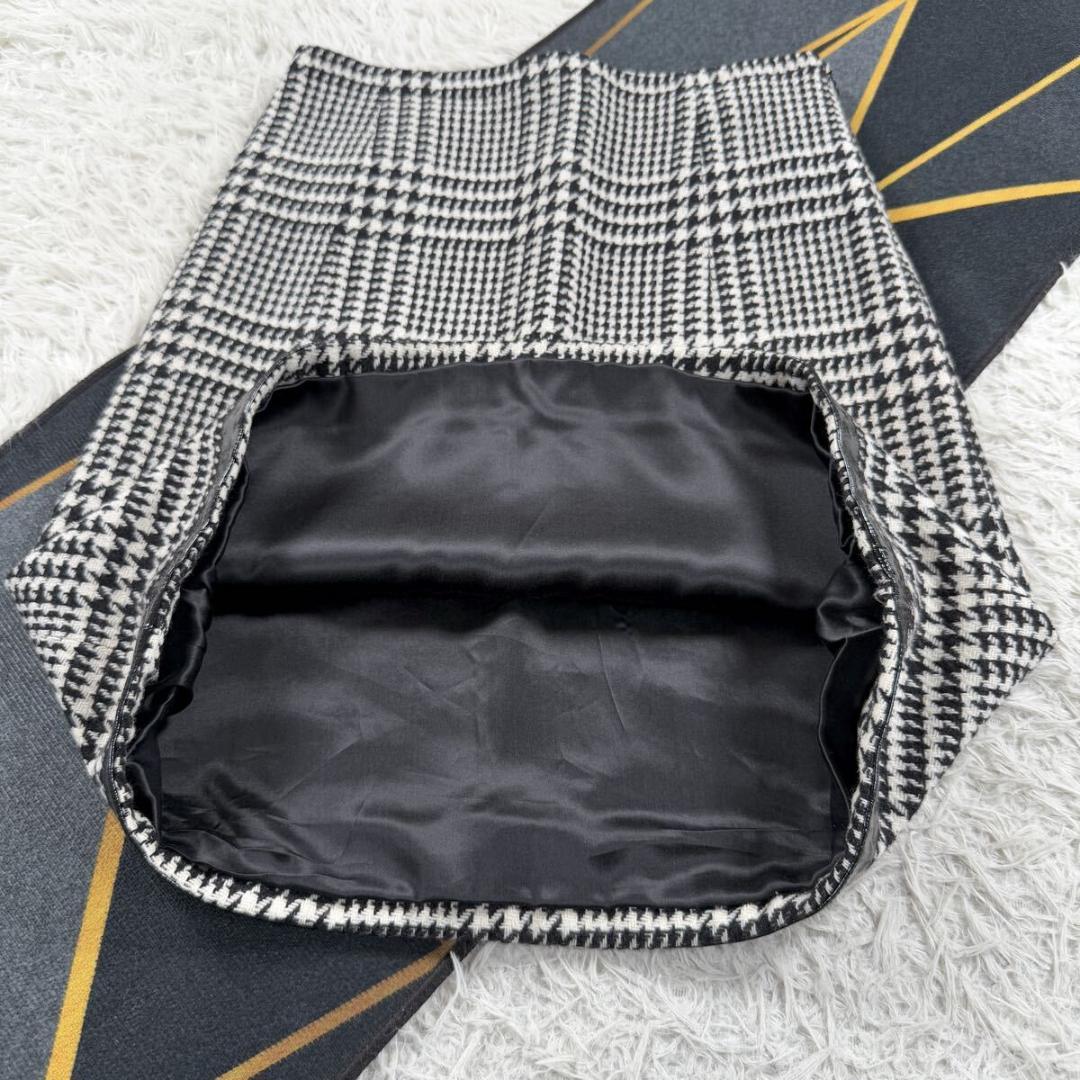 クリスチャンディオール スカート サイドジップ XL ウール 羊革 2018年