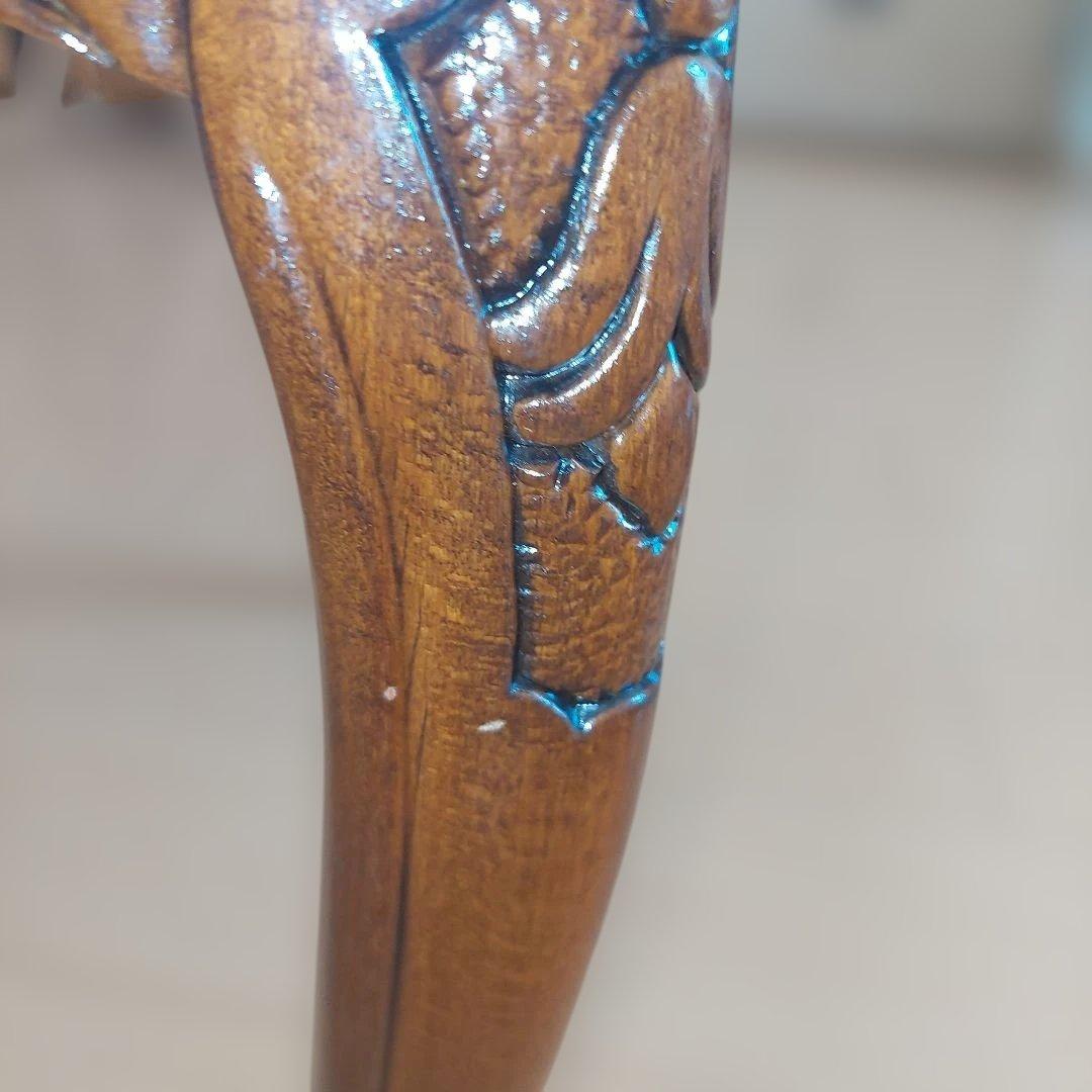 【極美品】木製スツール 花柄 猫脚 ヴィンテージ イタリア製