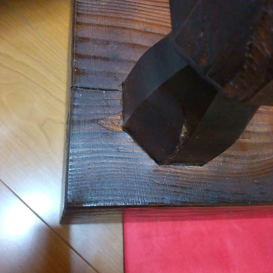 赤樫(あかがし)碁盤　真天地柾目　4.6寸　カバーなし