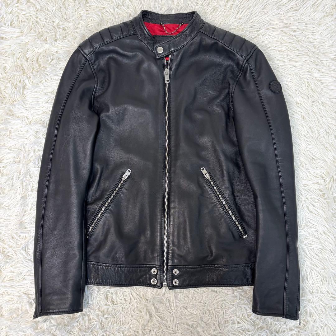 メカサイズ！XXL！ ディーゼル ラムレザー シングル ライダース