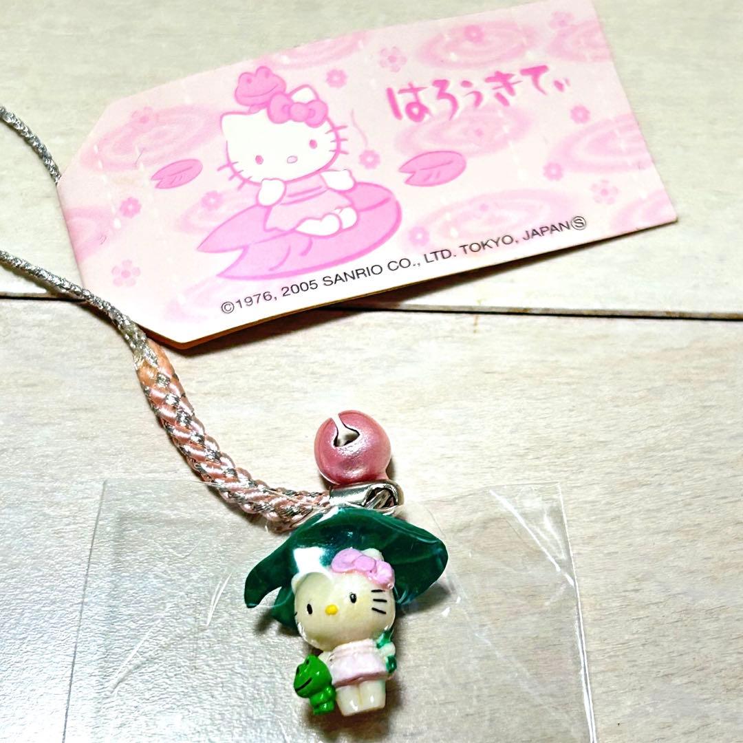 【匿名配送】 激レア ご当地 キティ 2005年製 葉っぱ 傘 かえる 雨の和