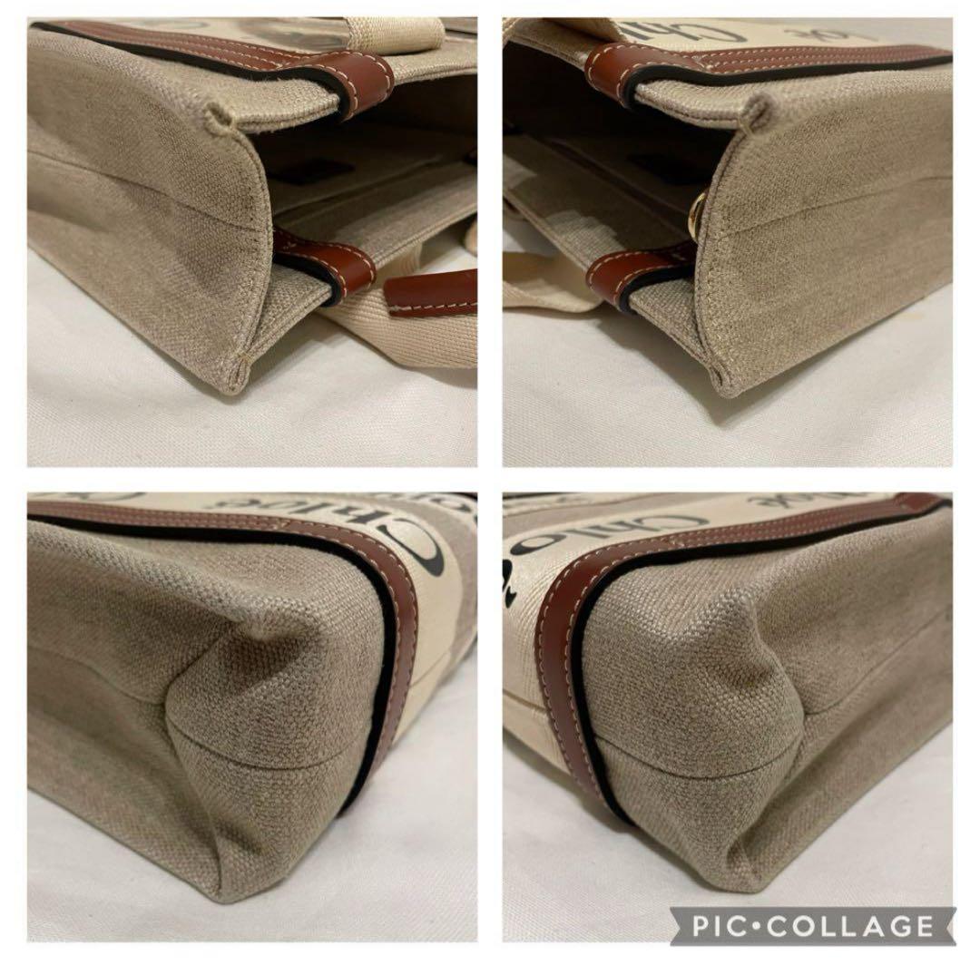 ✨美品✨Chloe リネン製WOODYスモールトートバッグ 正規品 即購入OK