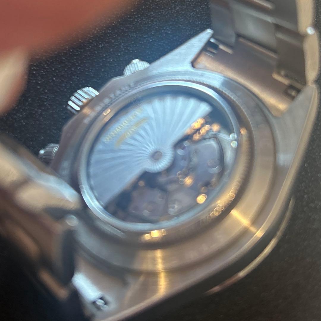 正月　大特価　海外製　自動巻き　時計　デイトナ風　アイスブルー　オマージュ