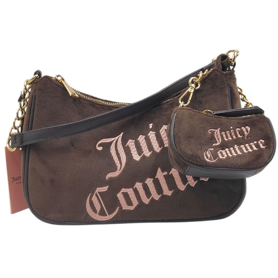 今期新作 ジューシークチュール ショルダーバッグ ポーチ付 人気モデル ブラウン