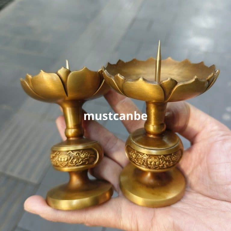 銅製 燭台 仏堂 仏具 工芸品 置物