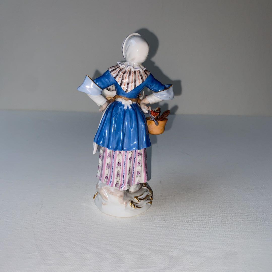 マイセン　アンティーク　フィギュア　パリの物売りシリーズ　魚売りの少女