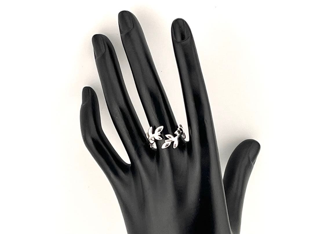 c922 ティファニー　オリーブリーフ　バイパス　リング　925 約15号