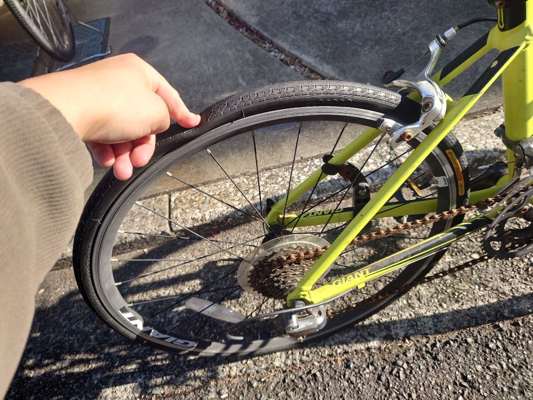 現状品要修理 GIANT TCR エスポワール ジュニア ロードバイク イエロー